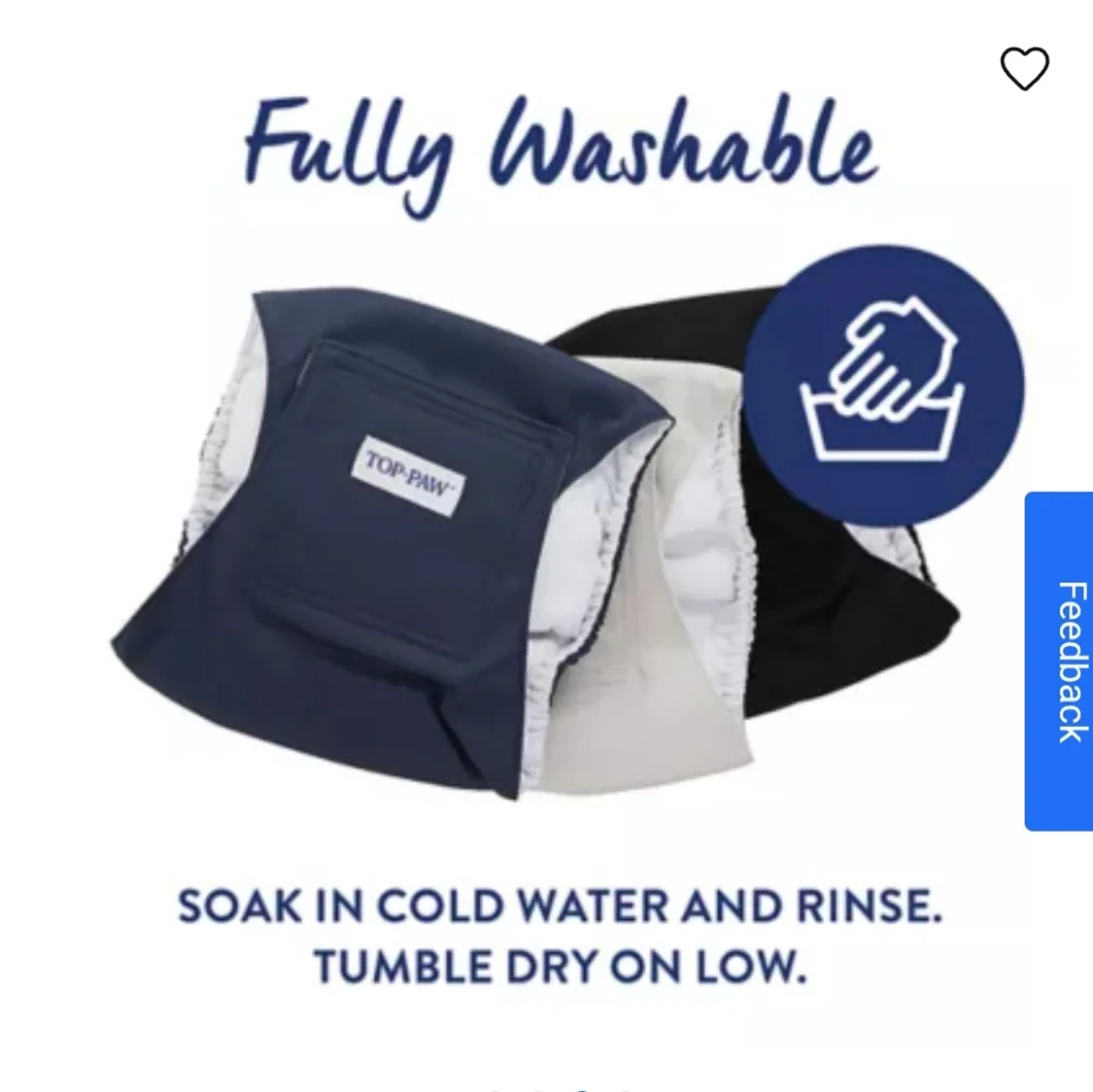 Top Paw Reusable Male Wraps - 3 Count